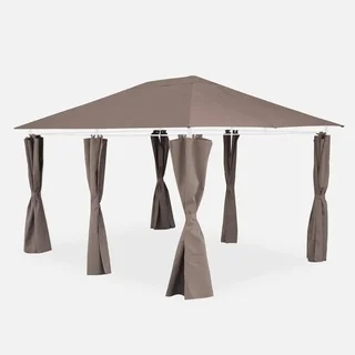 3x4m Divio Polyester Wasserdichter Pavillon mit Seitenvorhängen