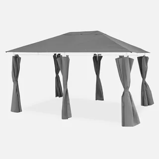 3x4m Divio Pavillon Dach und Seitenvorhänge Set wasserabweisendes Polyester