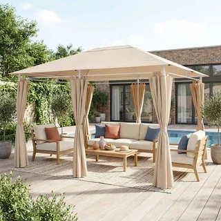 Pavillon Dachplane und Seitenteile Divio 3x4 m wasserabweisendes Polyester