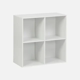 Étagère bibliothèque 4 casiers bois scandinave Kompo