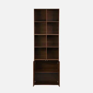 Modular wooden bookcase shelf 3 cubes 2 doors 8 compartments Kompo