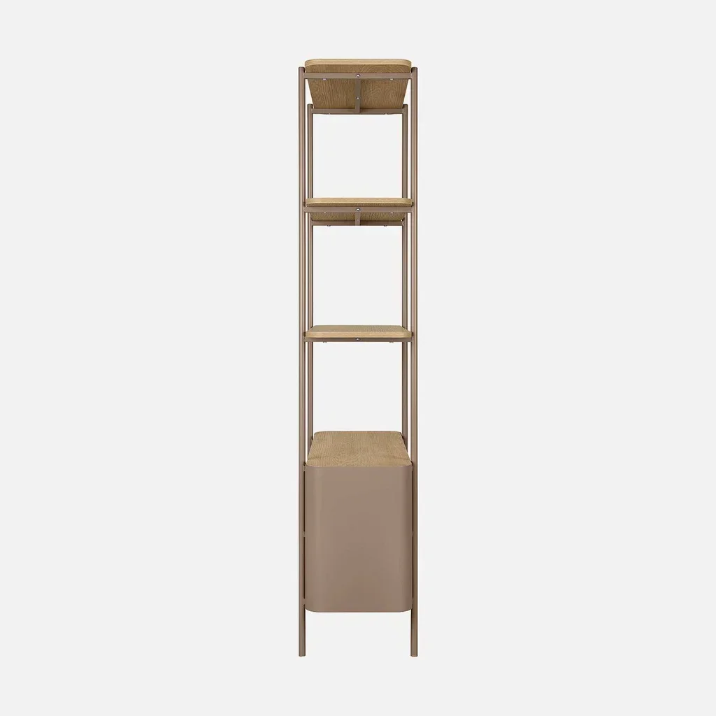 Étagère design 6 niveaux métal courbé et finition bois Molto