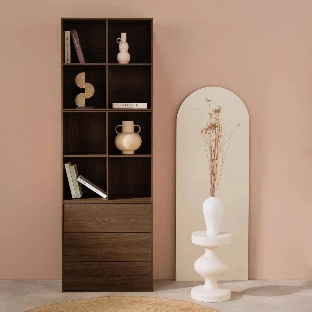 Estante Modular Kompo 3 Cubos de Madeira com Gavetas