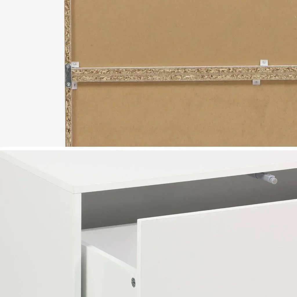 Estante modular madeira 3 cubos 3 gavetas 8 compartimentos organizador Kompo