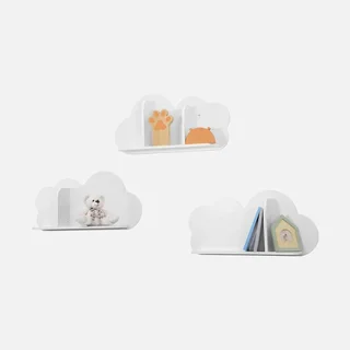 Étagère murale nuage chambre bébé enfant lot 3 pièces design