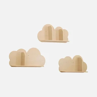 Étagère murale nuage chambre bébé enfant set 3 pièces design