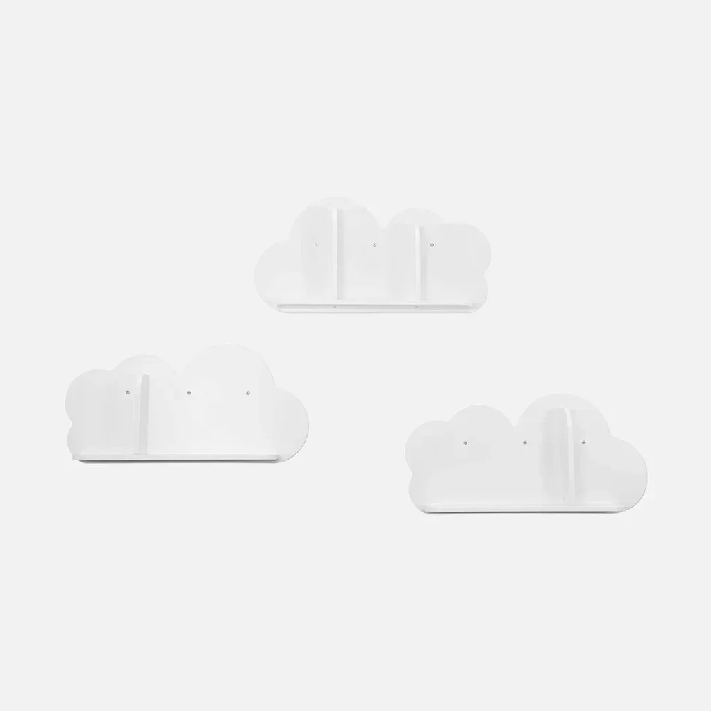 Étagère murale nuage chambre bébé enfant lot 3 pièces design