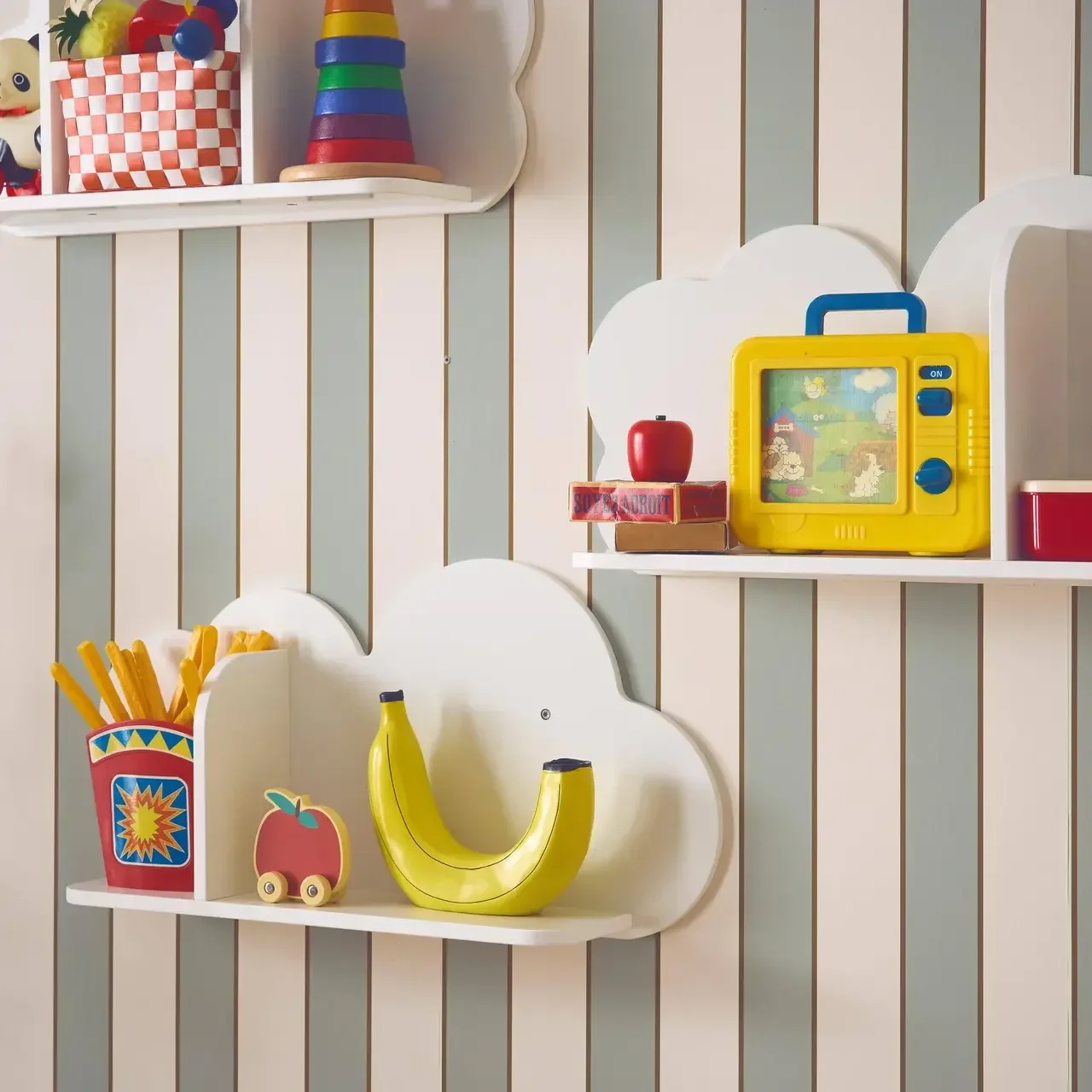 Étagère murale nuage chambre bébé enfant lot 3 pièces design