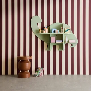 Étagère murale dinosaure vert 5 casiers rangement enfant chambre