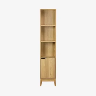 Vintage wooden bathroom column shelf Nepal Scandinavian style