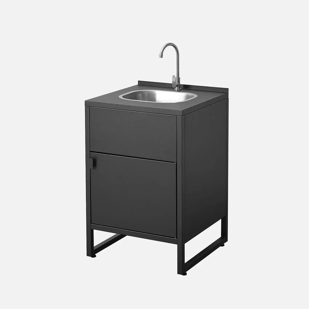 Outdoor stainless steel sink with 1-door cabinet L60cm Kea