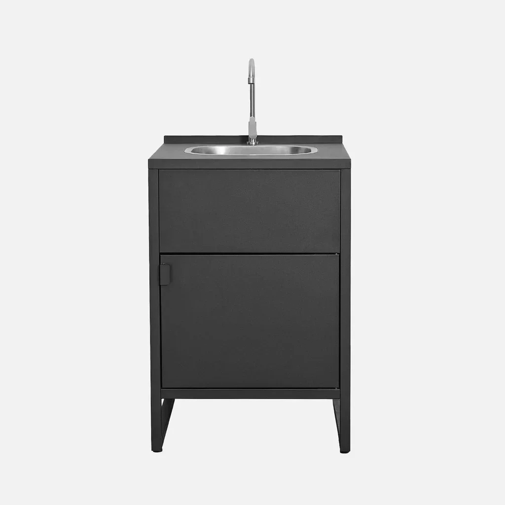 Outdoor stainless steel sink with 1-door cabinet L60cm Kea