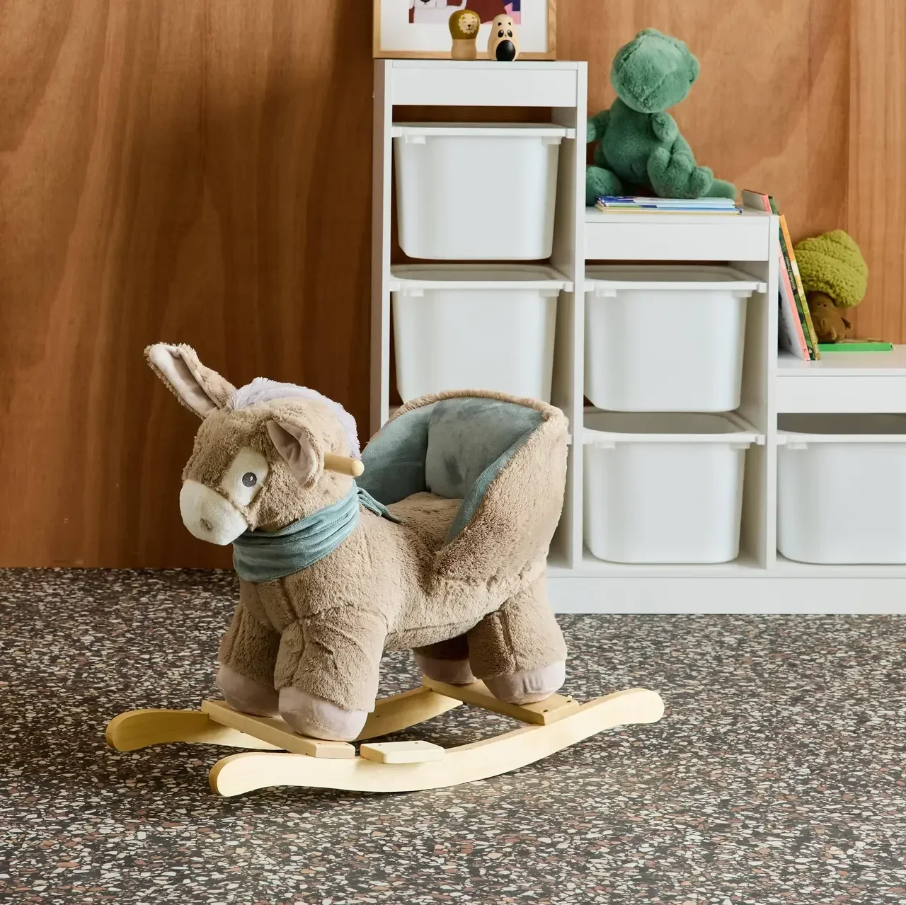 Fauteuil à bascule âne pour enfant dès 12 mois confort sécurité