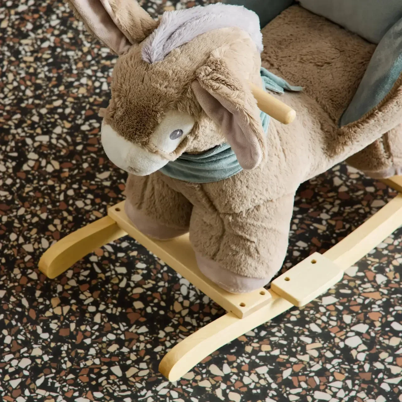 Fauteuil à bascule âne pour enfant dès 12 mois confort sécurité