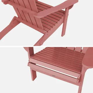 Fauteuil Adirondack bois acacia extérieur vintage Kerina