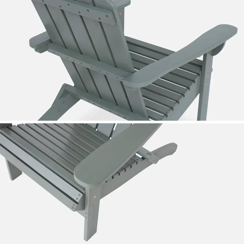 Fauteuil Adirondack bois acacia extérieur vintage Kerina