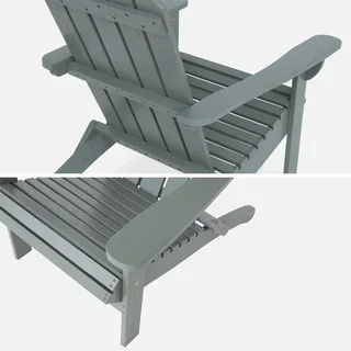 Fauteuil Adirondack bois acacia extérieur vintage Kerina