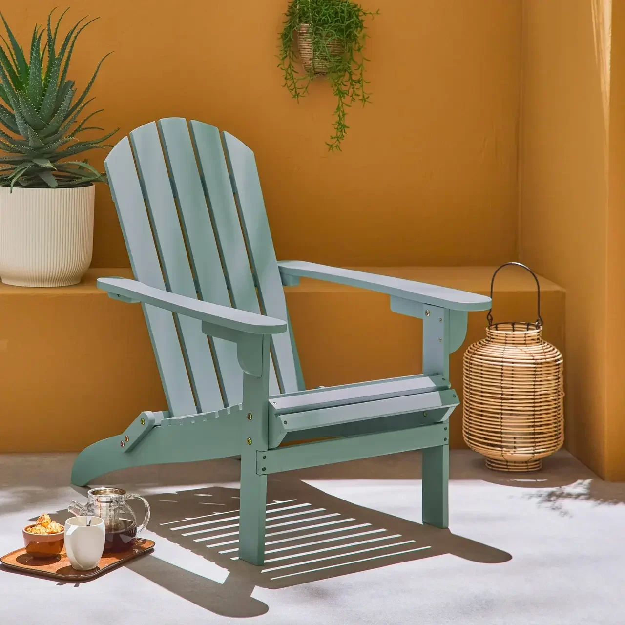 Fauteuil Adirondack bois acacia terrasse jardin vintage Kerina