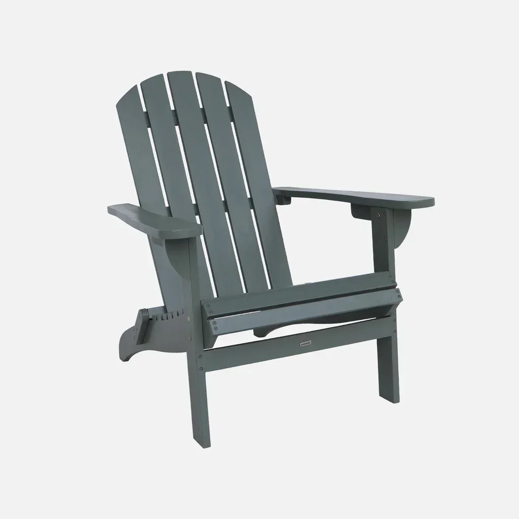 Fauteuil Adirondack bois acacia extérieur vintage Kerina