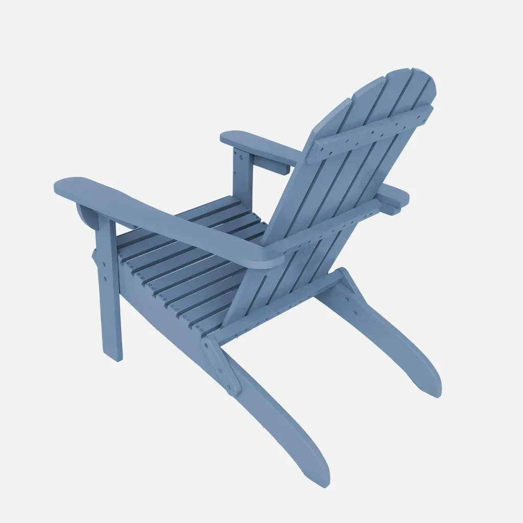 Fauteuil Adirondack Kerina bois acacia extérieur vintage avec accoudoirs
