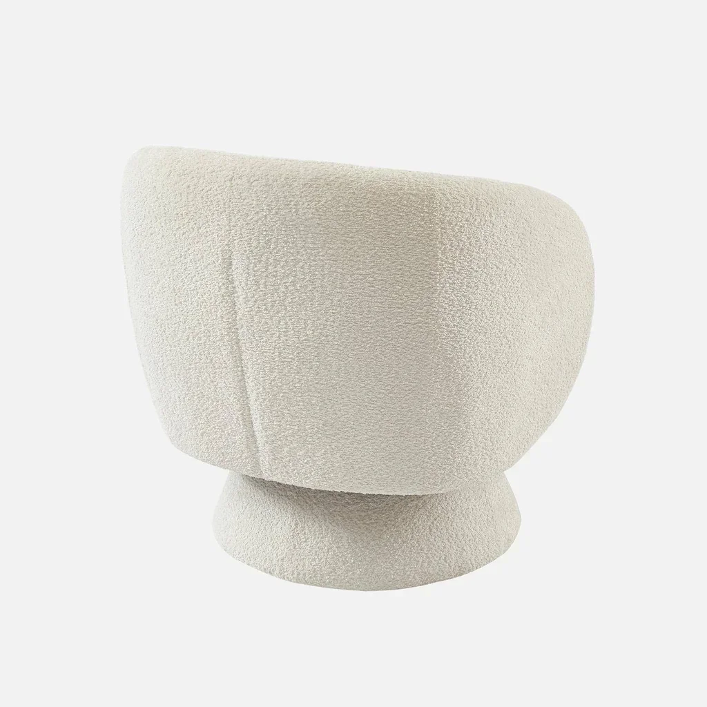 360° Drehbarer Sessel aus weichem Stoff mit Kissen - Modell Elias