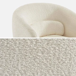 360° Drehbarer Sessel aus weichem Stoff mit Kissen - Modell Elias