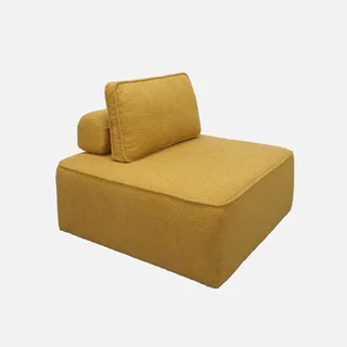 Fauteuil chauffant modulable Bao bouclette crème vintage 1 place