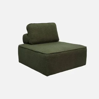 Fauteuil chauffant Bao en bouclette crème vintage 1 place