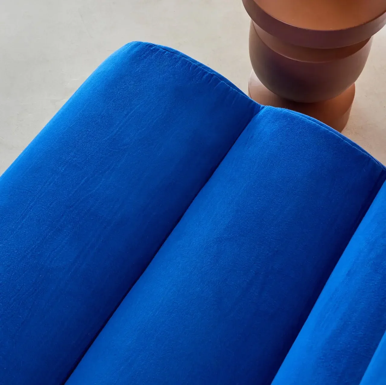 Poltrona Riscaldante Nova Tessuto Blu Elettrico Monoposto Design Contemporaneo Comodo