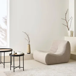 Poltrona 1 Posto Bouclé Strutturato - Comfort Cocooning Soggiorno