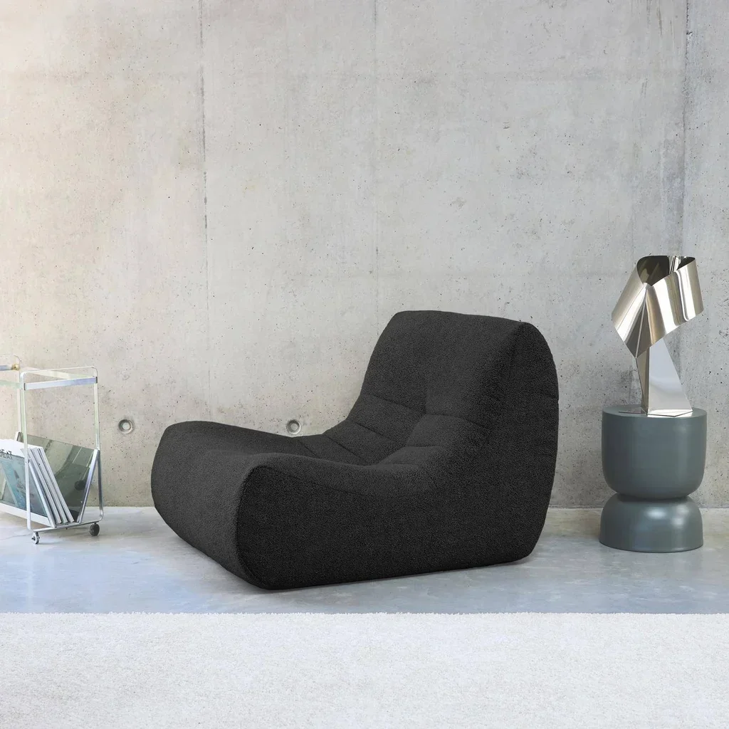 Poltrona Bouclé Strutturata - 1 Posto Comfort Avvolgente
