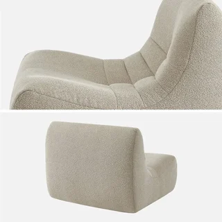 Poltrona 1 Posto Bouclé Strutturato - Comfort Cocooning Soggiorno
