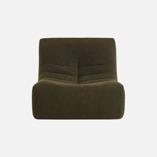 Poltrona Relax 1 Posto Bouclé Tessuto Strutturato Comfort Cocooning Salotto