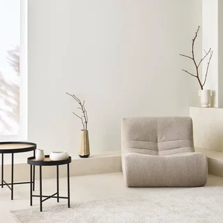 Poltrona 1 Posto Bouclé Strutturato - Comfort Cocooning Soggiorno