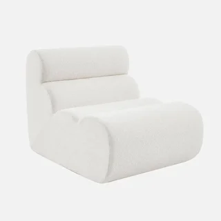 Fauteuil chauffeuse Nova en bouclette texturée 1 place