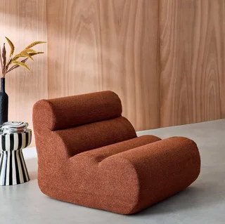 Fauteuil chauffeuse Nova 1 place bouclette texturée beige confort salon