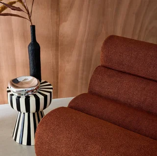 Fauteuil chauffeuse Nova 1 place bouclette texturée beige confort salon