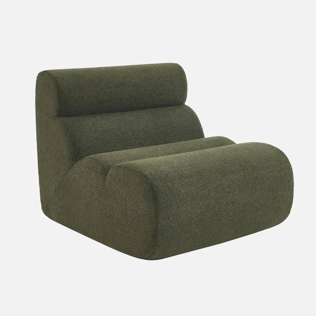Fauteuil chauffeuse Nova 1 place bouclette texturée cosy