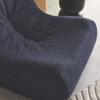 Poltrona chaise longue tecido efeito alpaca bege confortável 1 lugar