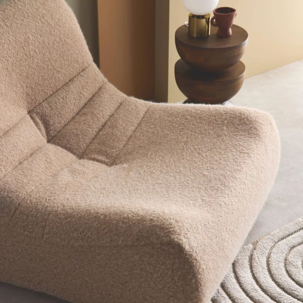 Fauteuil chauffeuse Sokol tissu effet alpaga 1 place confort