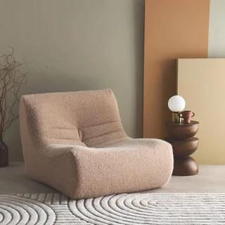 Poltrona Sokol Tecido Efeito Alpaca 1 Lugar Conforto