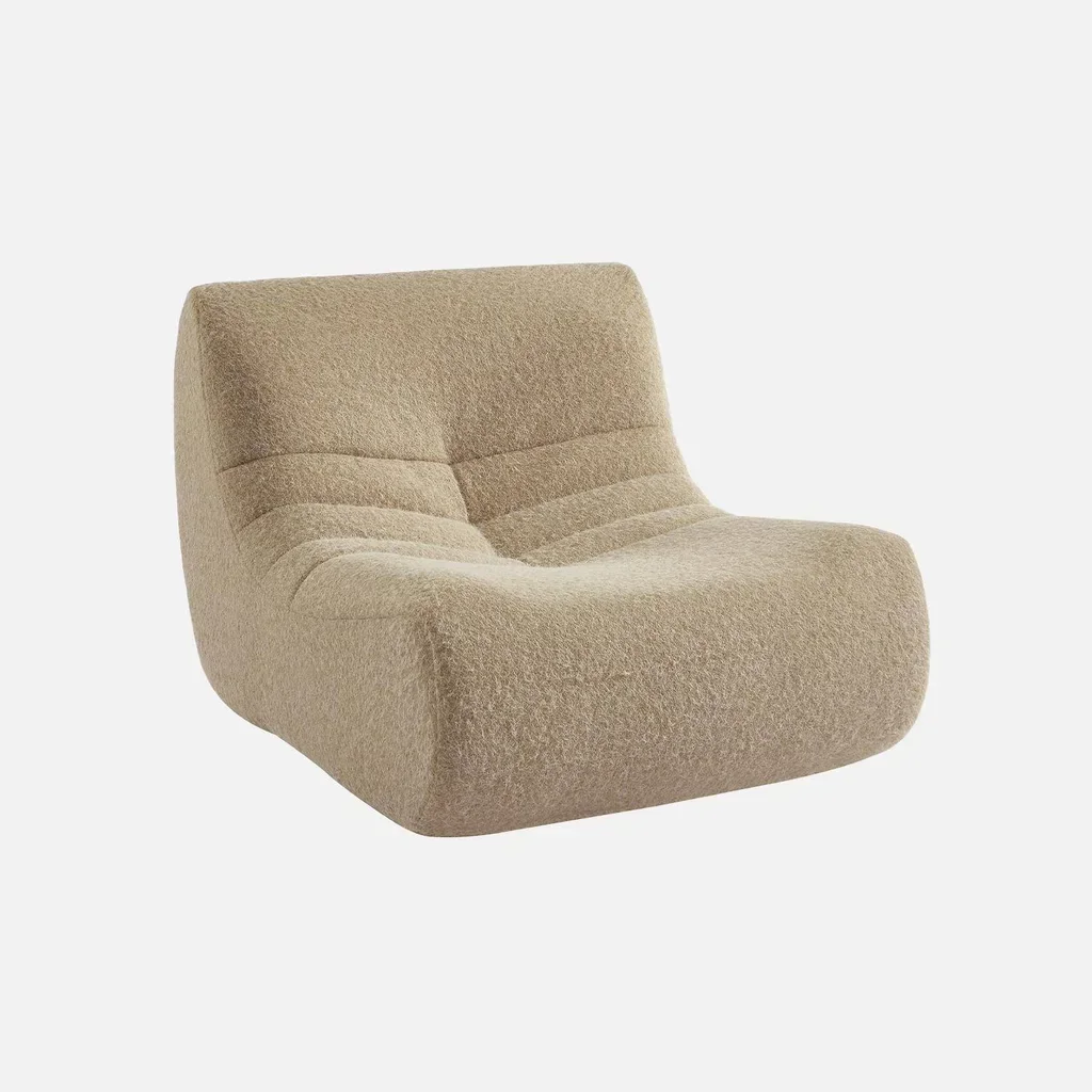 Poltrona Sokol Tecido Efeito Alpaca 1 Lugar Conforto