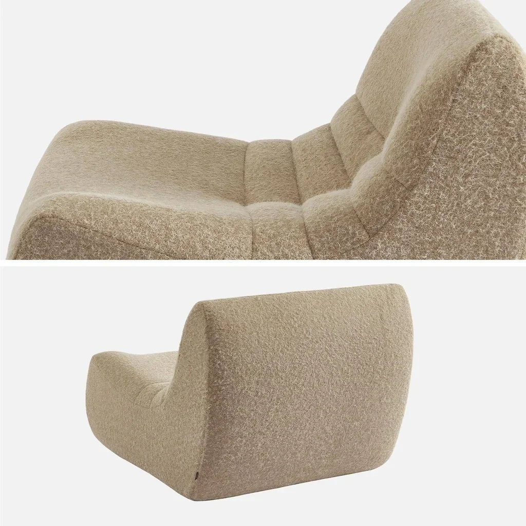 Poltrona Sokol Tecido Efeito Alpaca 1 Lugar Conforto