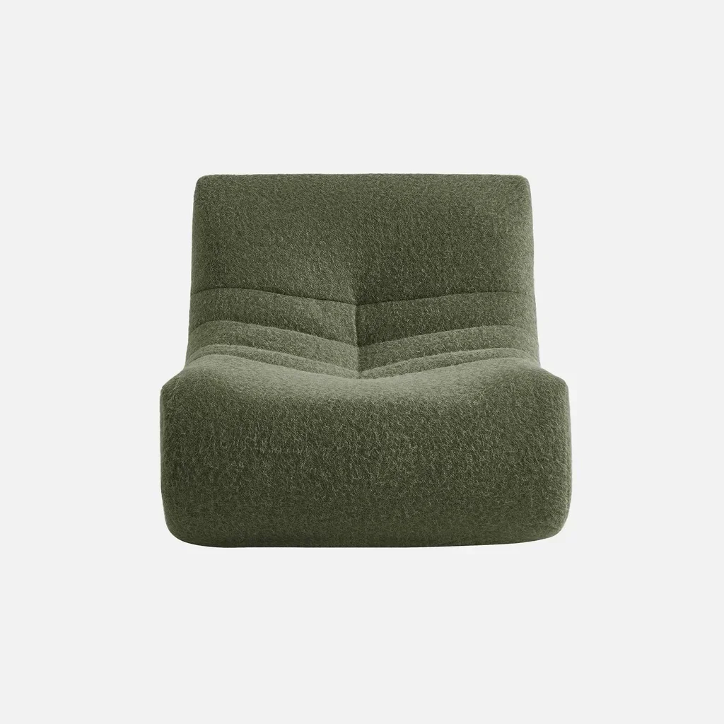 Poltrona Sokol Tecido Efeito Alpaca 1 Lugar Confortável Sala de Estar