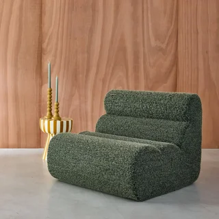 Poltrona Nova 1 posto tessuto effetto alpaca grigio