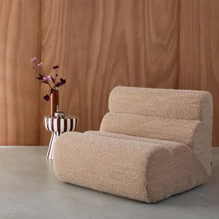 Poltrona 1 posto tessuto effetto alpaca Nova morbida confortevole