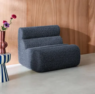 Poltrona monoposto tessuto effetto alpaca Nova comfort