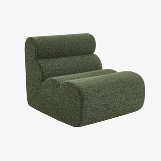 Poltrona Nova 1 posto tessuto effetto alpaca grigio