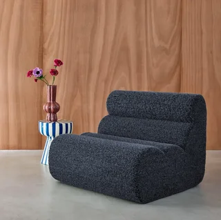 Poltrona monoposto tessuto effetto alpaca Nova comfort