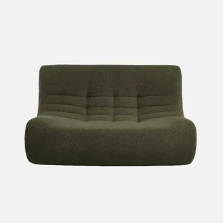 Fauteuil chauffeuse 2 places tissu bouclette texturé Sokol